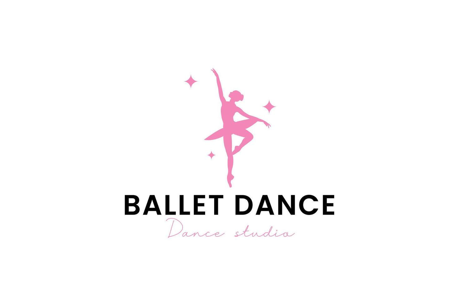 ballet logo vector icon illustration