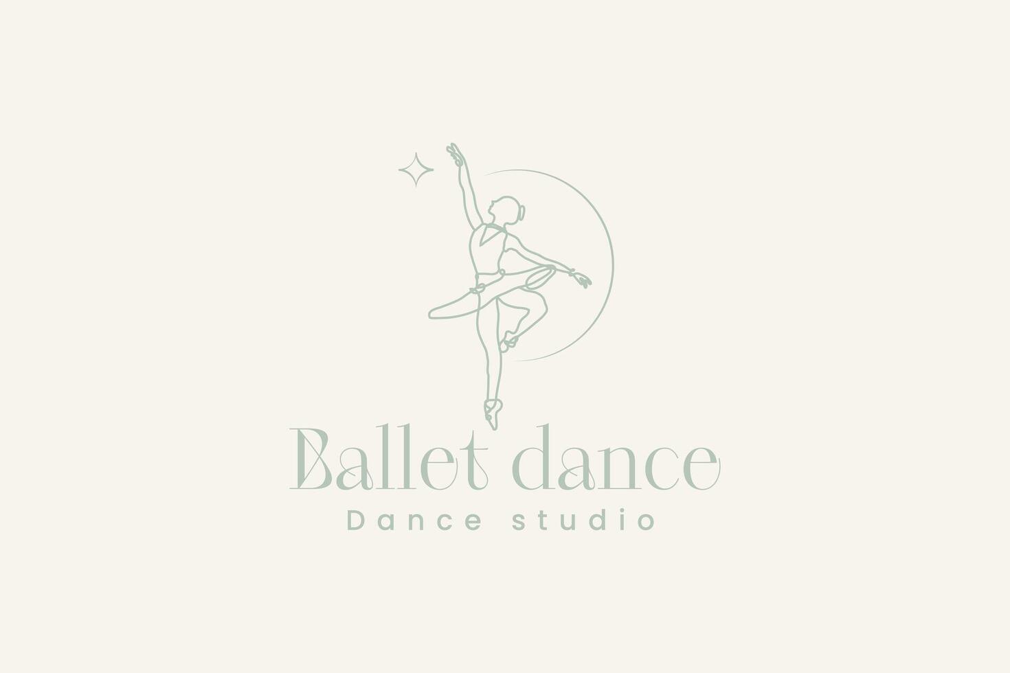 ballet logo vector icon illustration