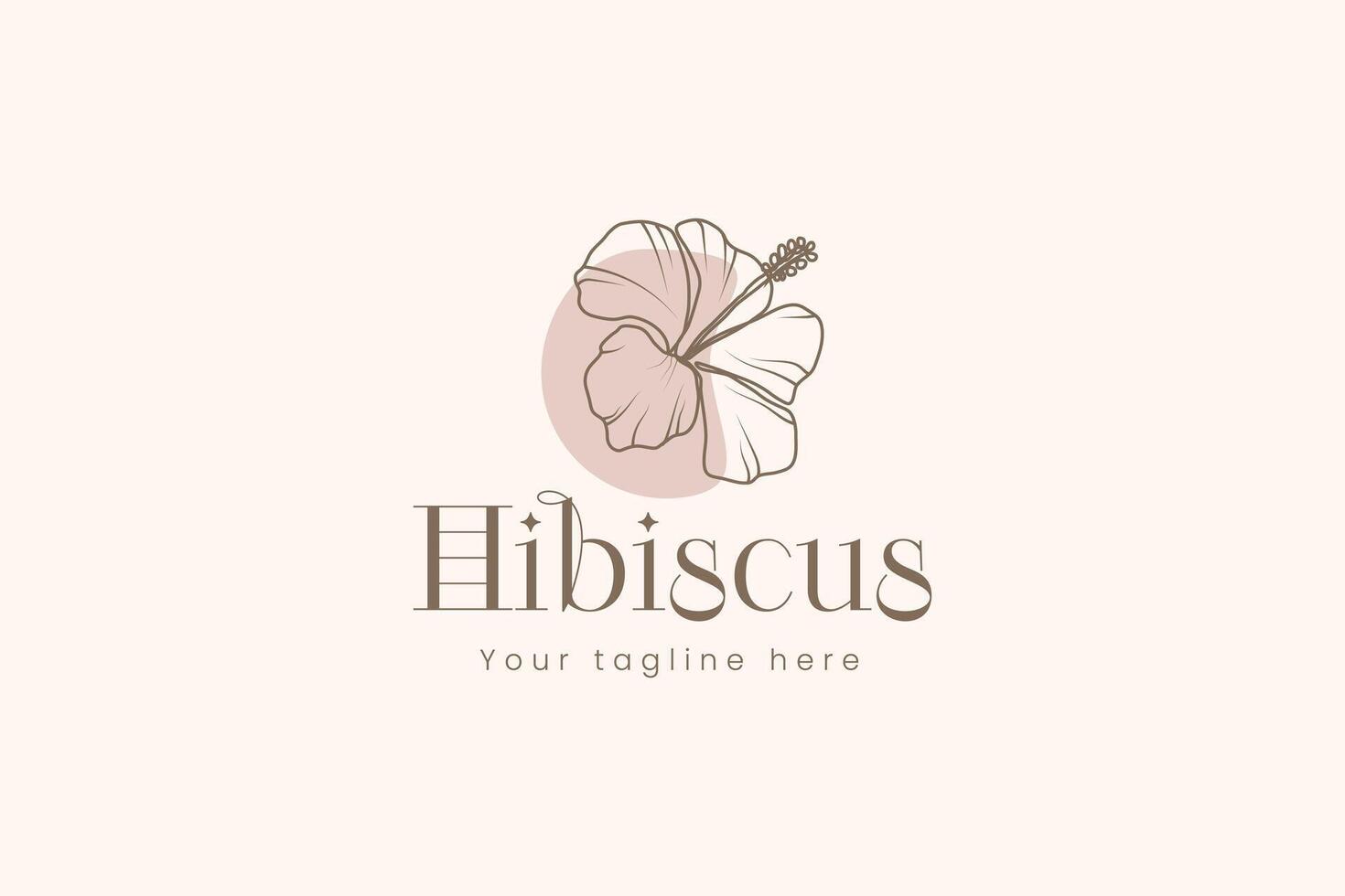 hibiscus logo vector icon illustration