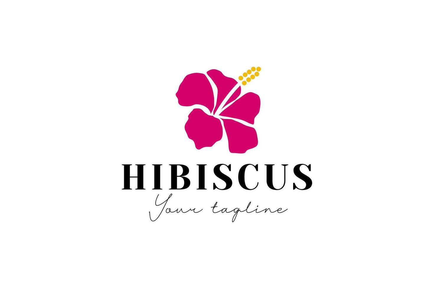 hibiscus logo vector icon illustration