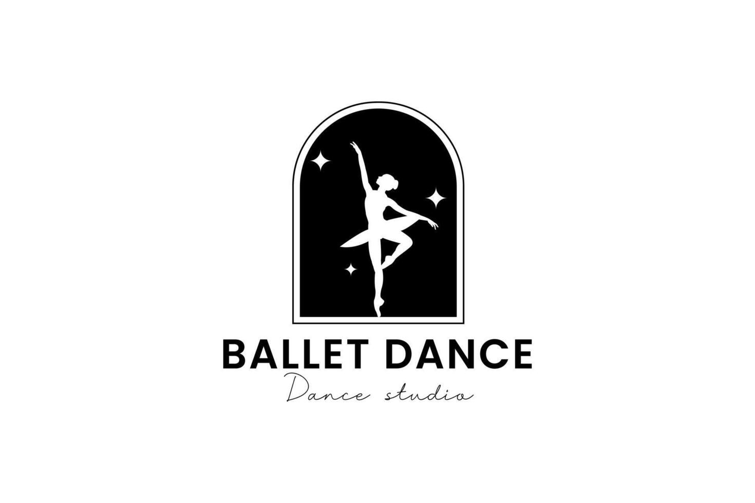 ballet logo vector icon illustration