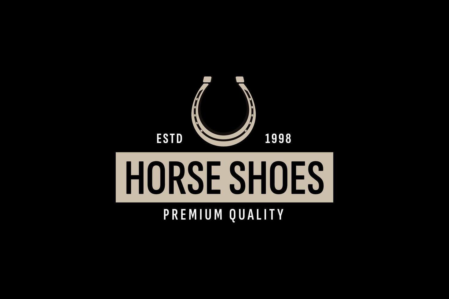 horseshoe logo vector icon illustration