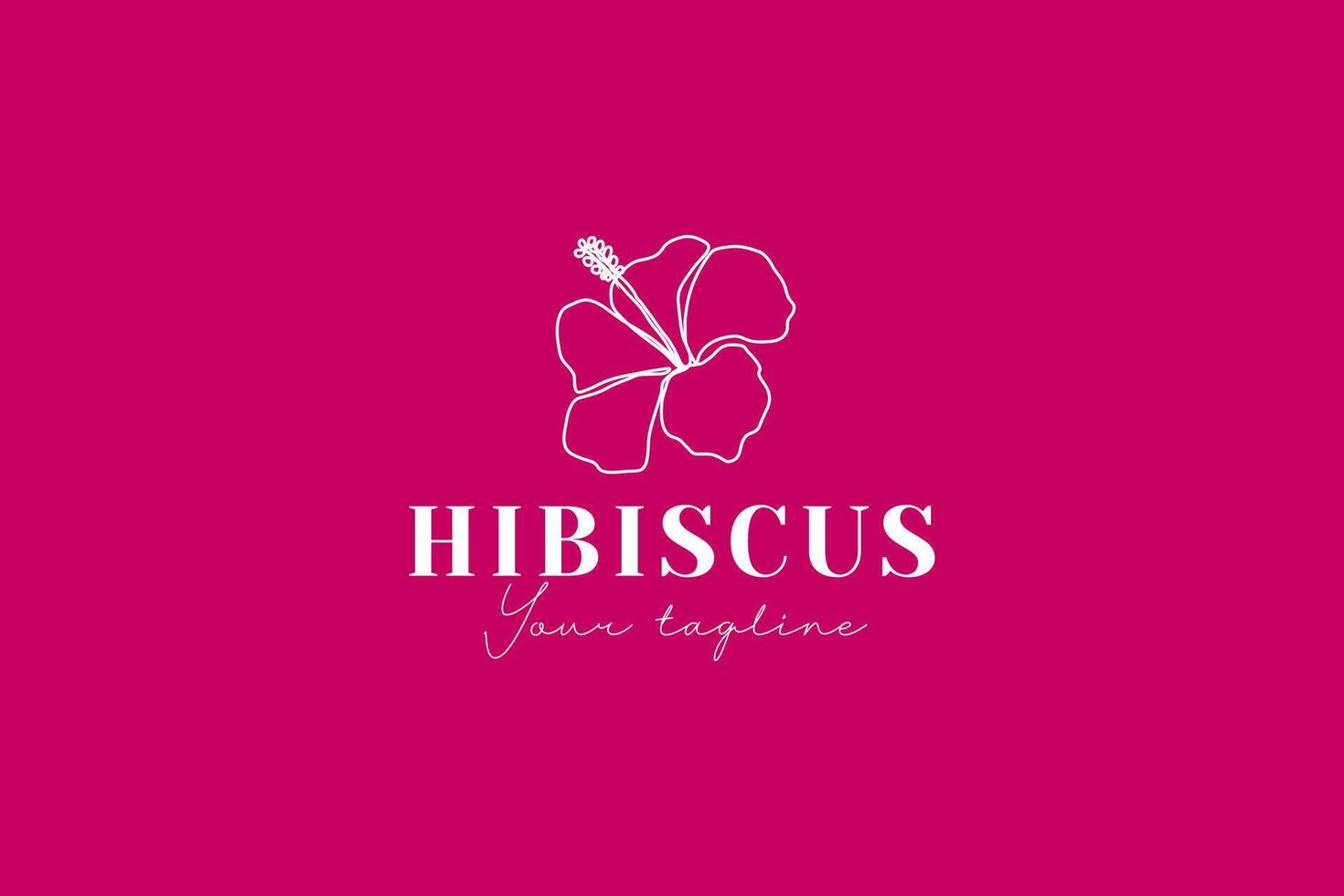 hibiscus logo vector icon illustration