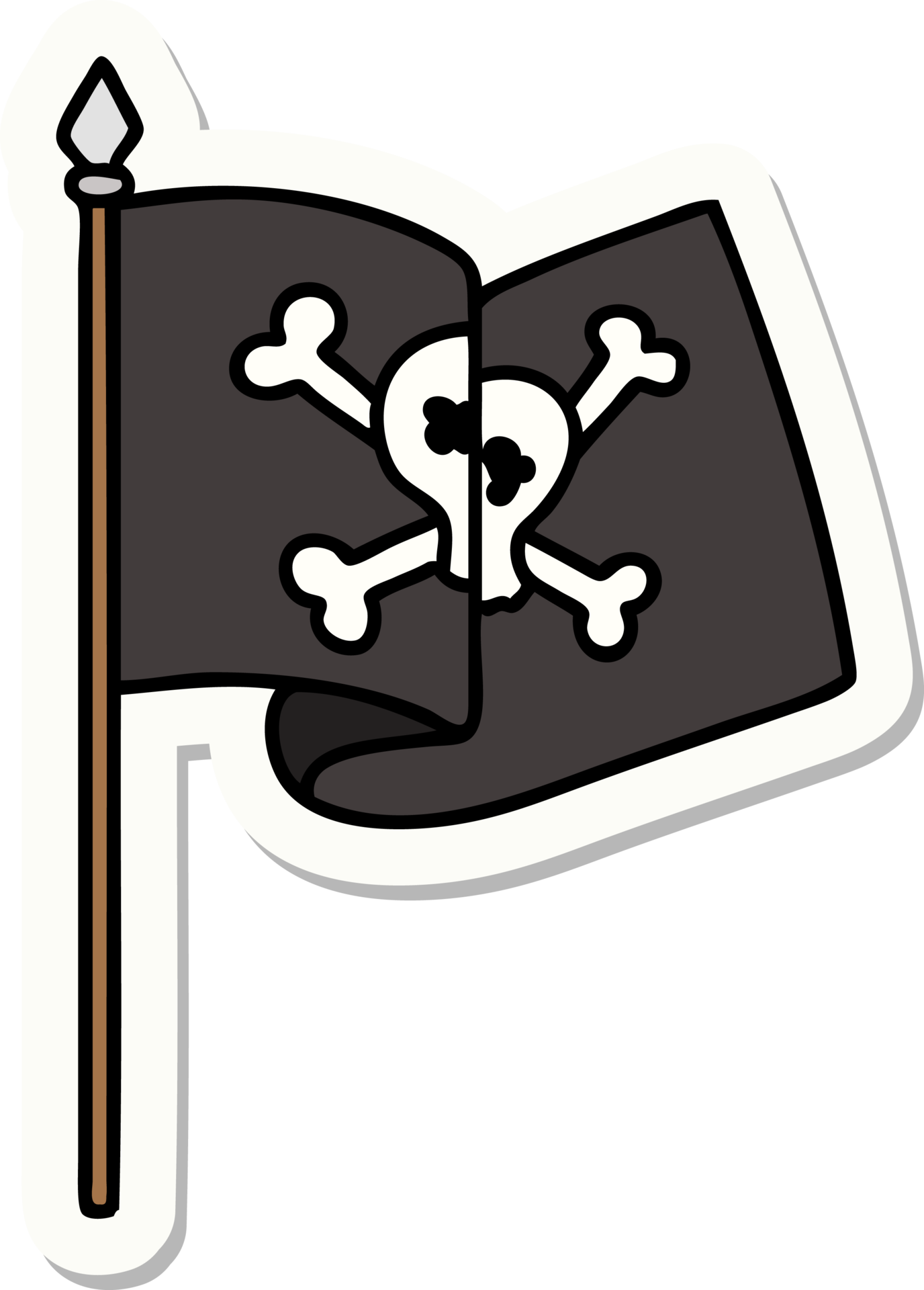 Sticker Of Tattoo In Traditional Style Of A Pirate Flag 40300294 PNG sticker-of-tattoo-in-traditional-style-of-a-pirate-flag-40300294-png