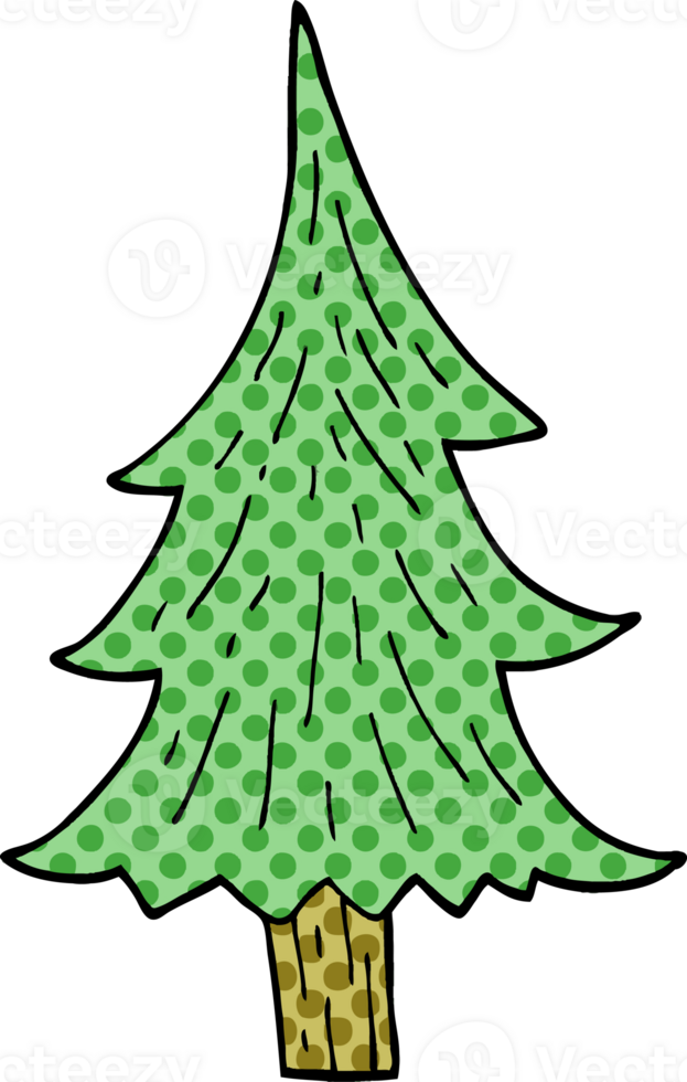 cartoon doodle pine trees png