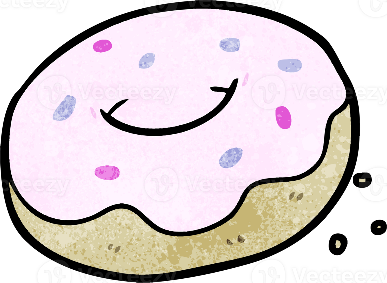 cartoon donut with sprinkles png