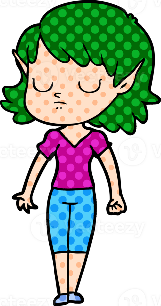cartoon elf girl png