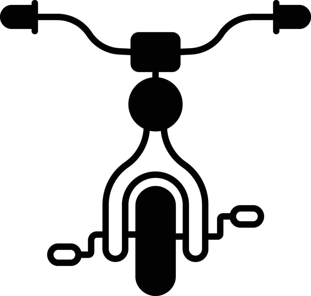 Bicycle glyph and line vector illustration