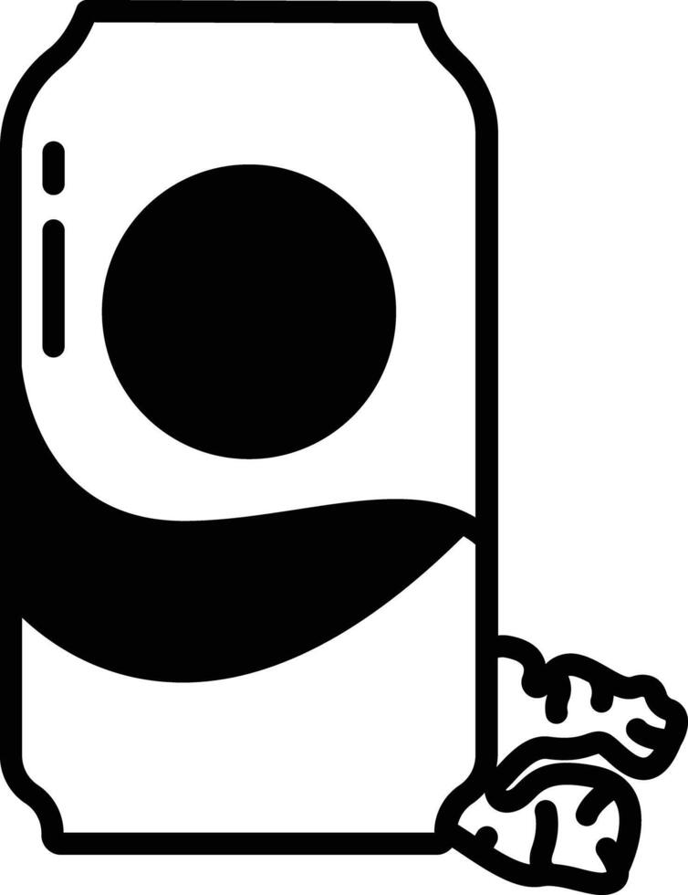 Ginger ale glyph and line vector illustration