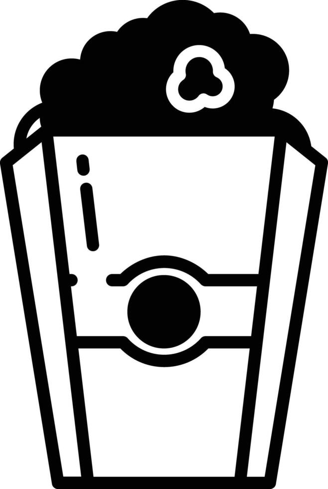 Popcorn glyph and line vector illustration