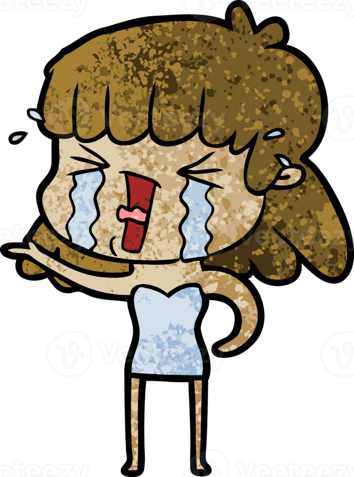cartoon woman in tears png