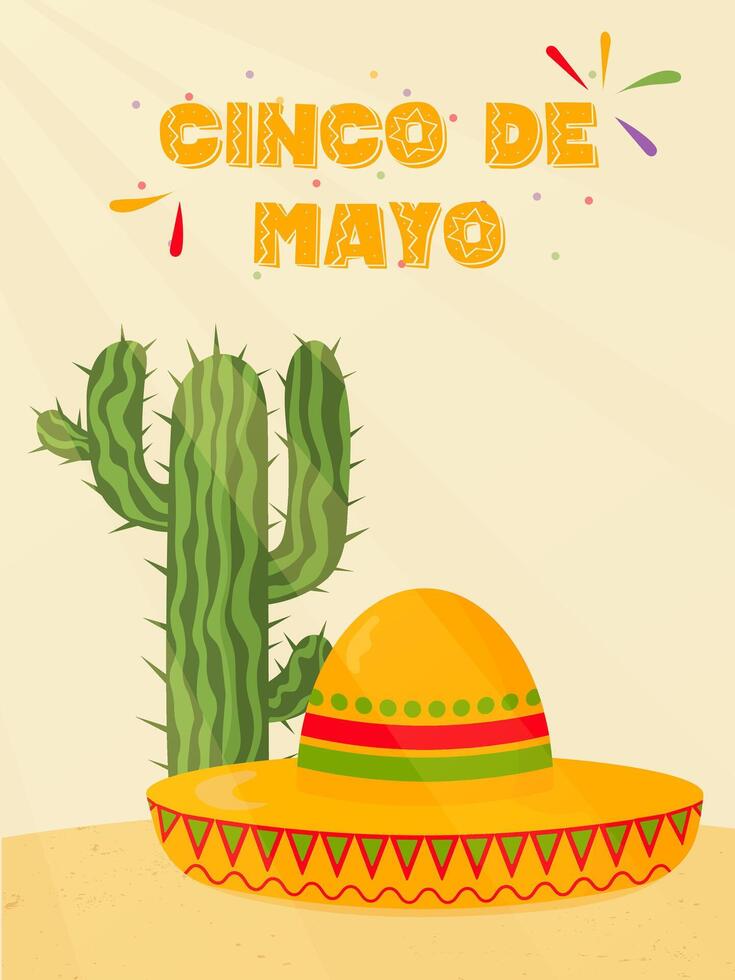 tarjeta para el mexicano fiesta cinco Delaware mayonesa vector