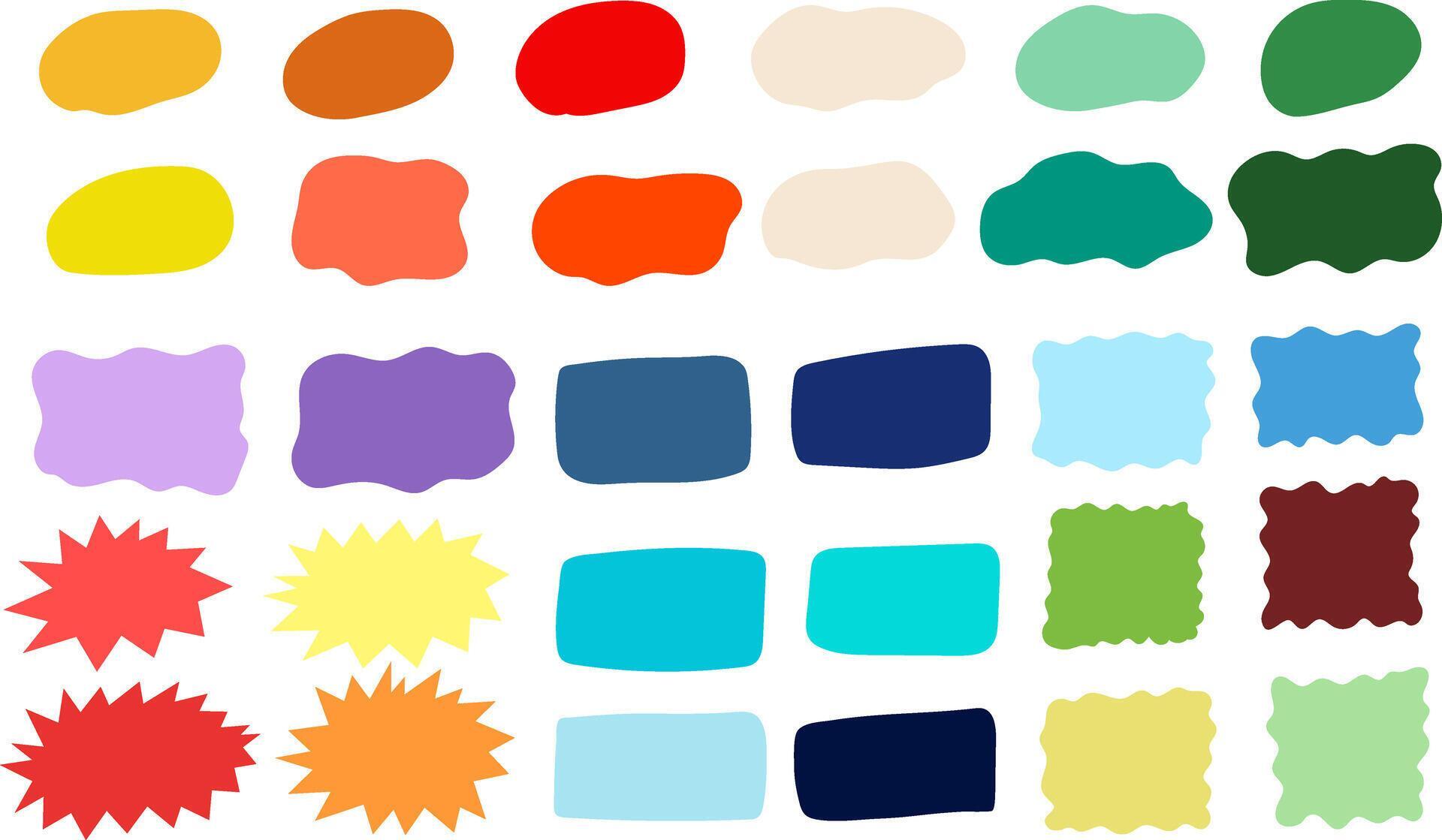 set of colorful text boxes with hand-drawn frames 40301390 Vector Art ...