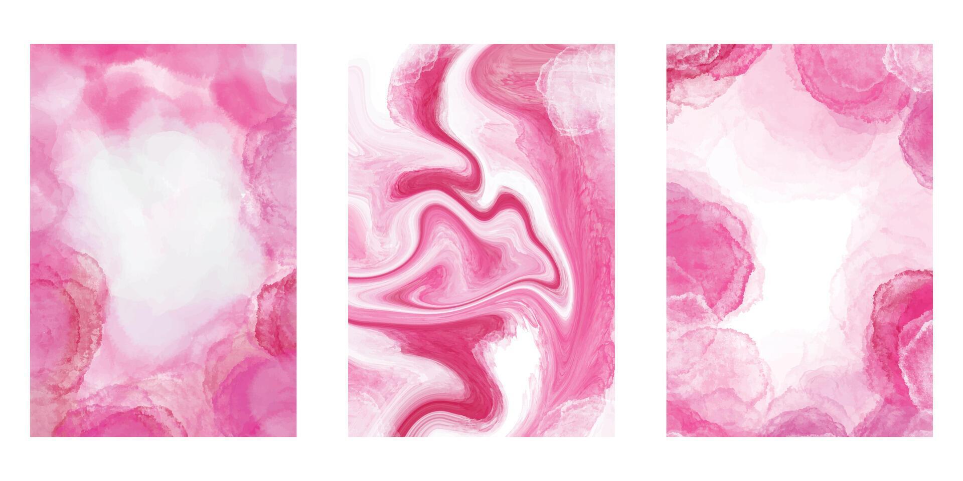 Abstract watercolor pink background vector