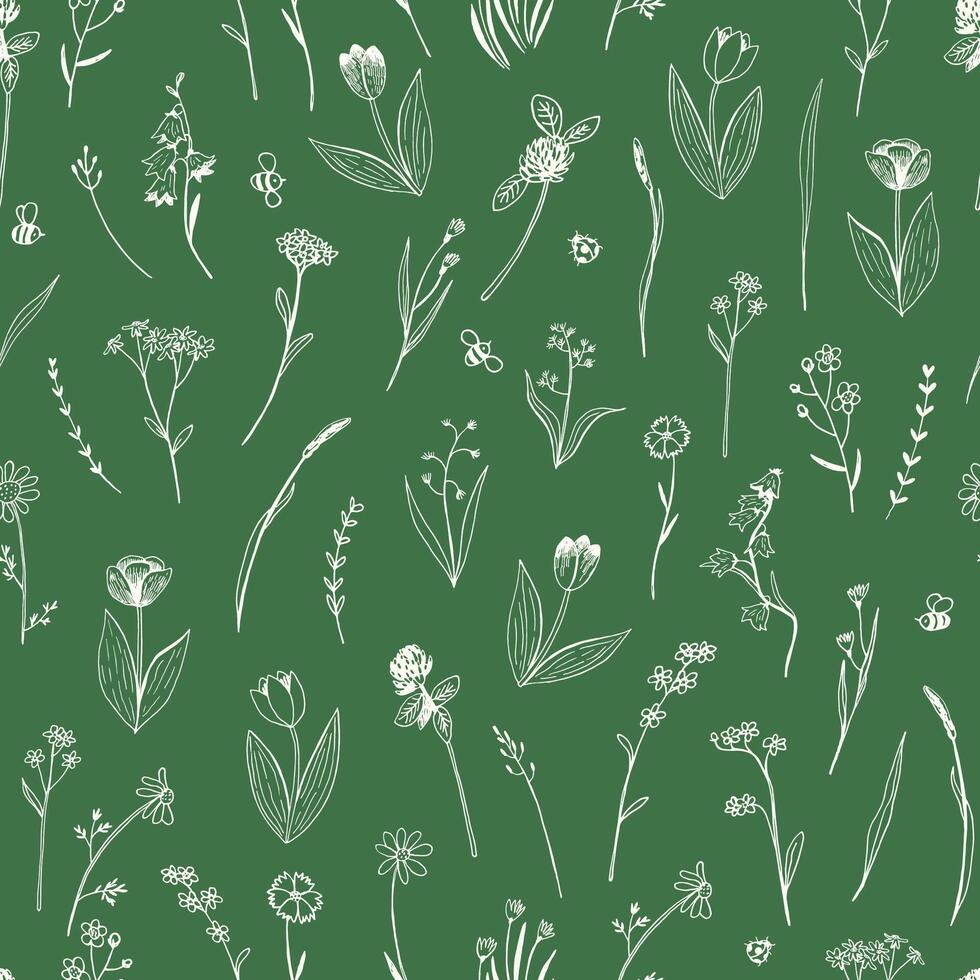 Easter eggs vector seamless pattern.