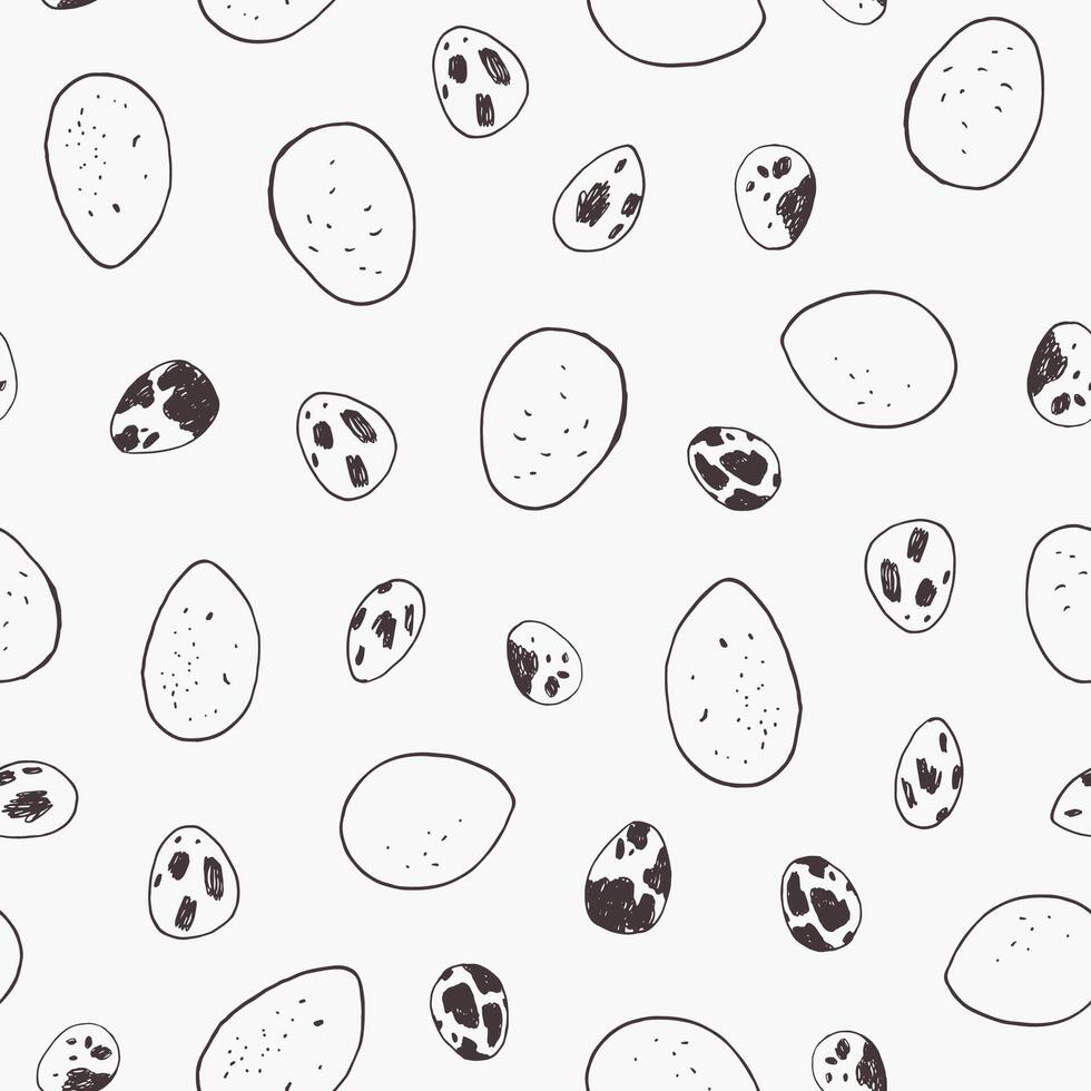 Easter eggs vector seamless pattern.