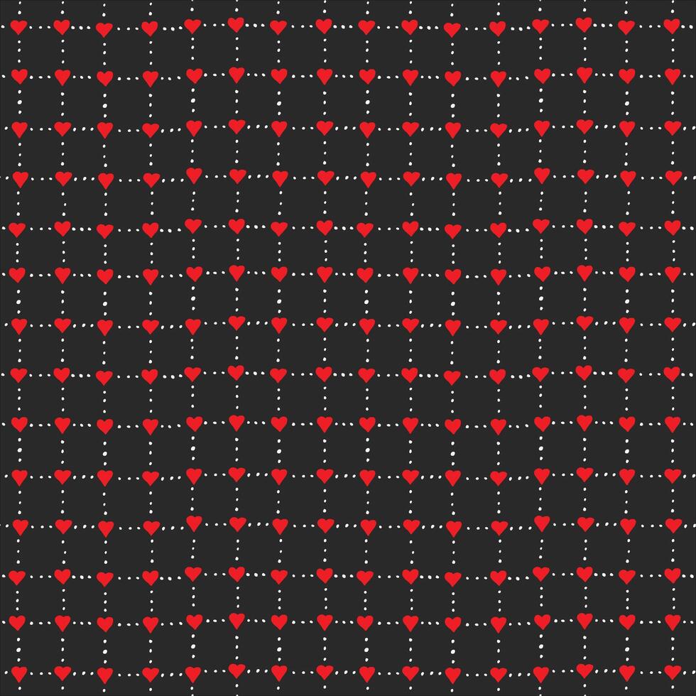 Valentine's day hearts vector seamless pattern.