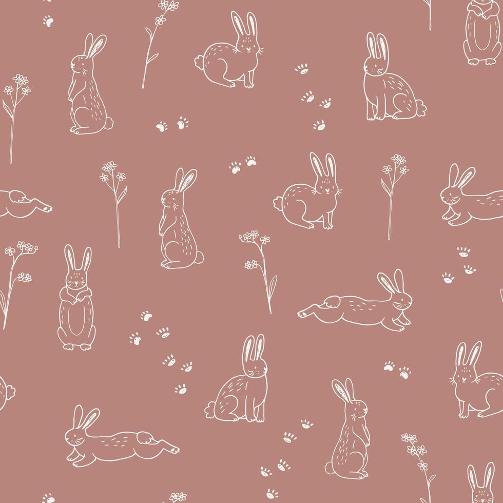 Easter eggs vector seamless pattern.