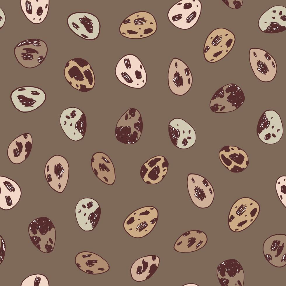 Easter eggs vector seamless pattern.