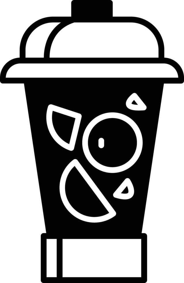 Blender jar glyph and line vector illustration