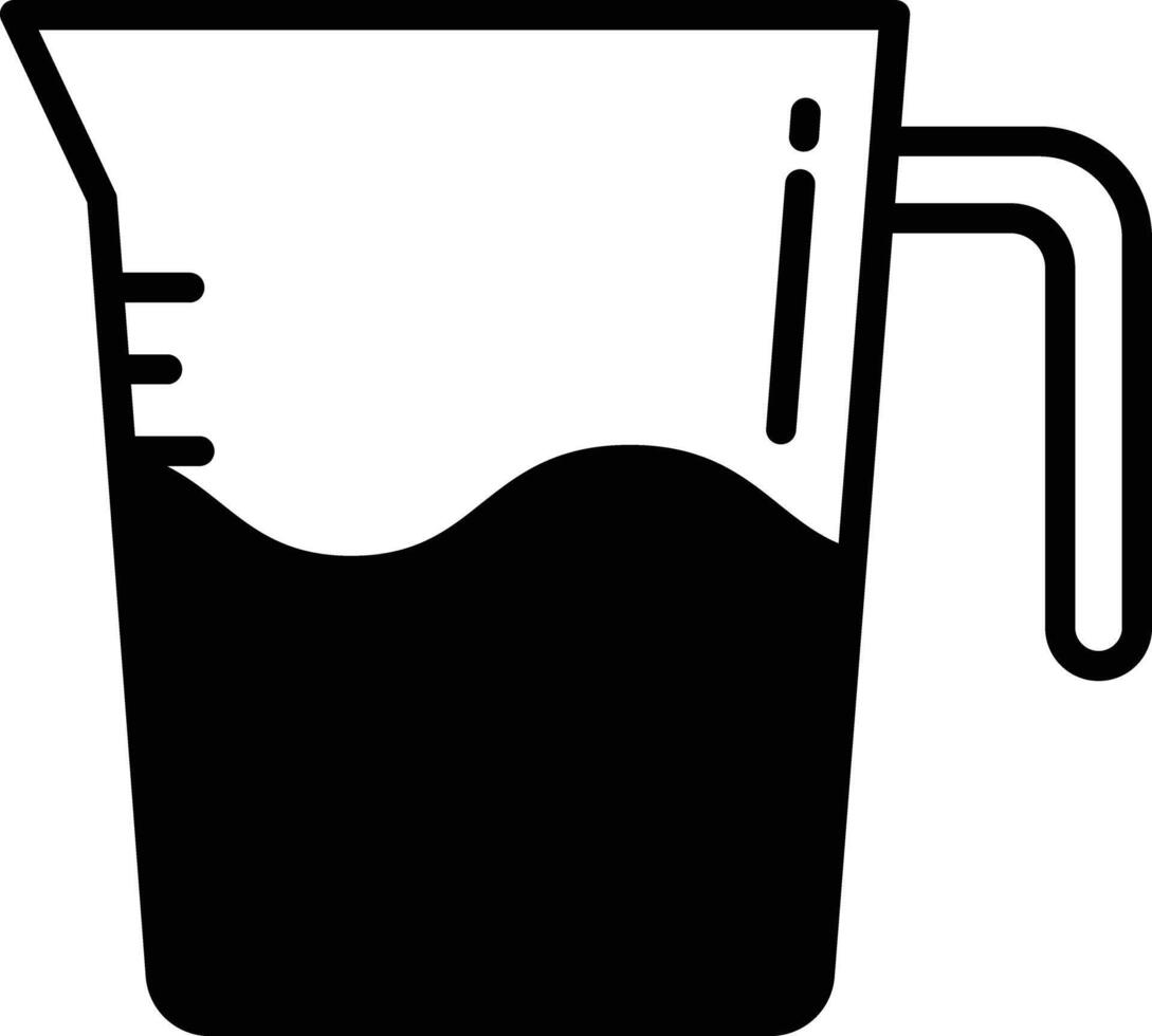 Jug glyph and line vector illustration