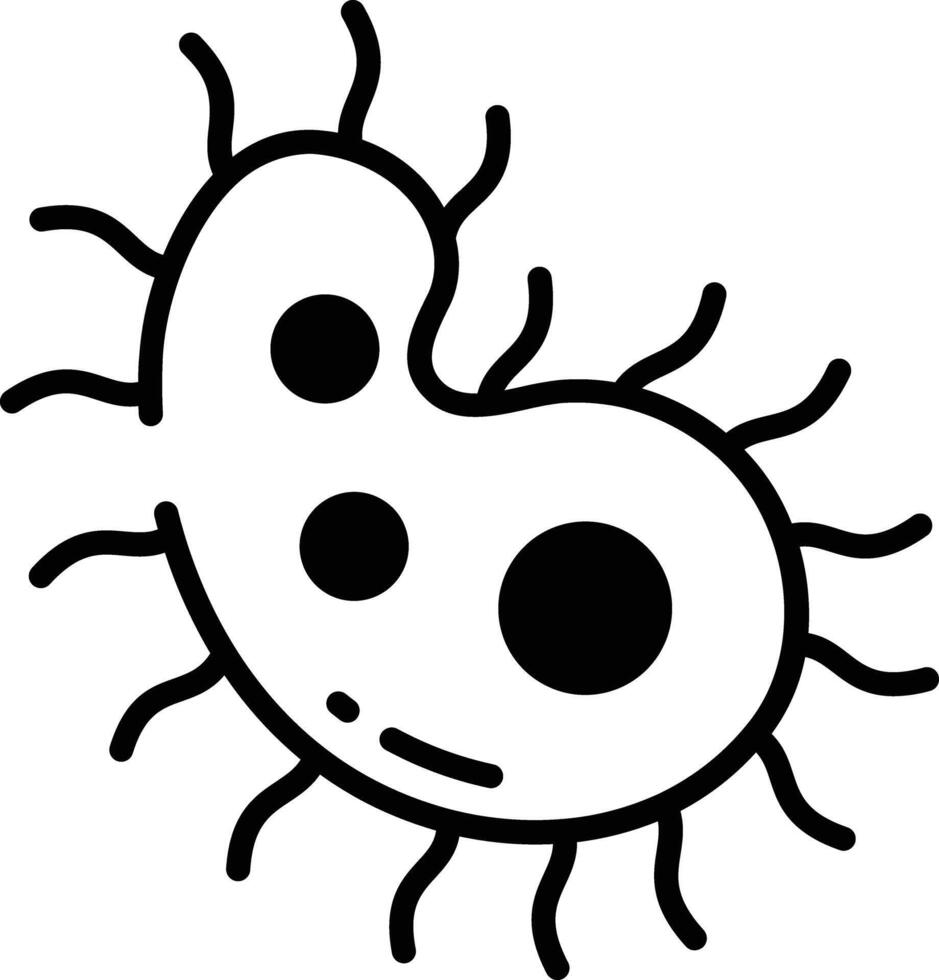 Viruses glyph and line vector illustration