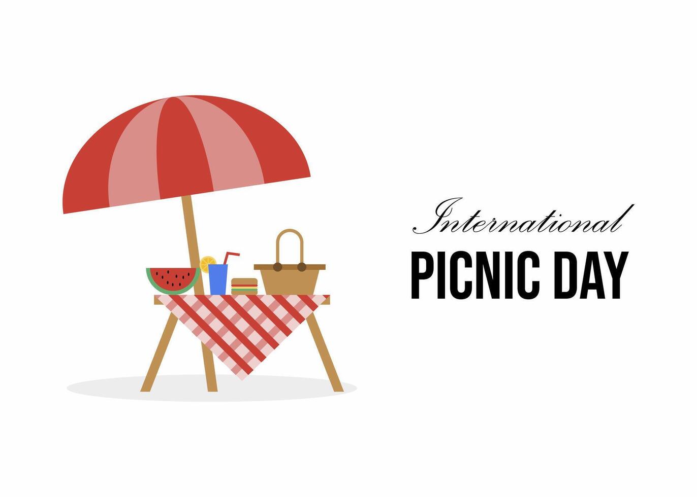 International picnic day vector