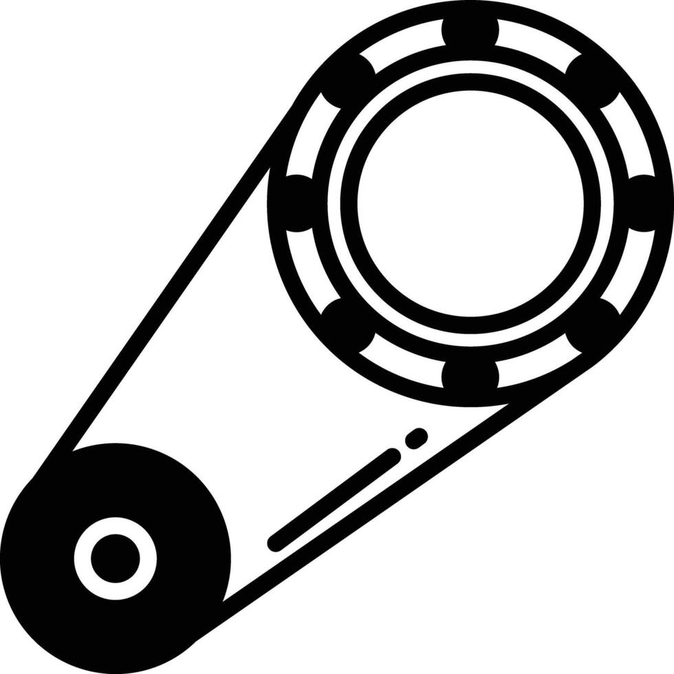 Gear glyph and line vector illustration