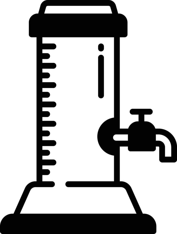 beer tap glyph and line vector illustration