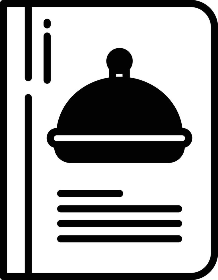 Cafe Menu glyph and line vector illustration