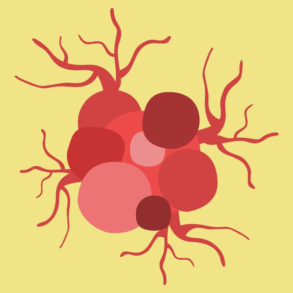 cancer cell growth. cancer disease concept vector