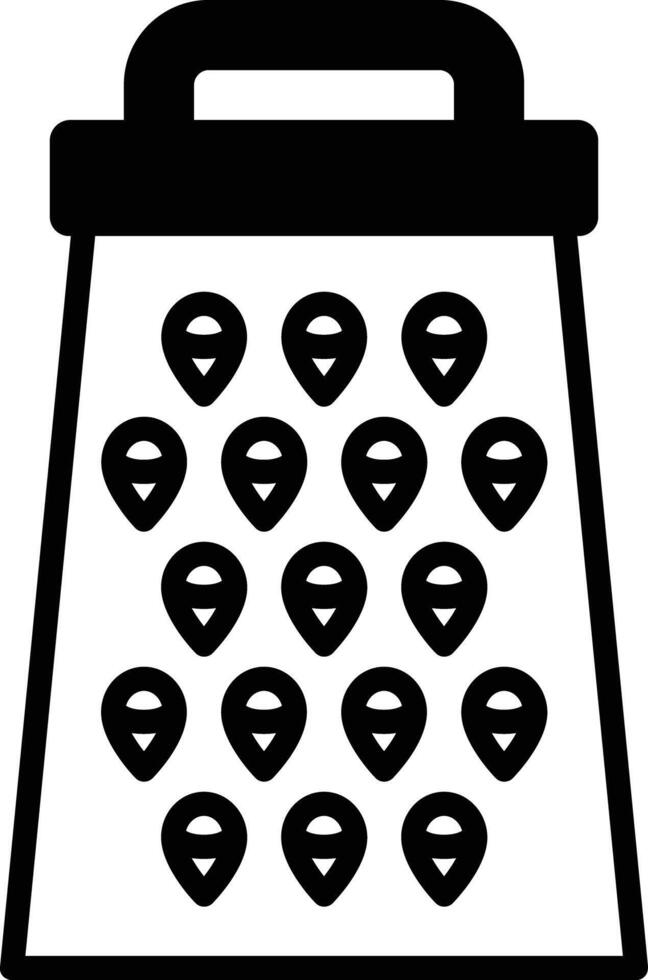 Grater glyph and line vector illustration