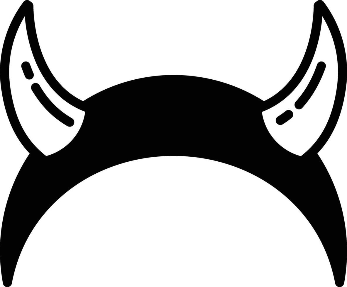 Headband glyph and line vector illustration