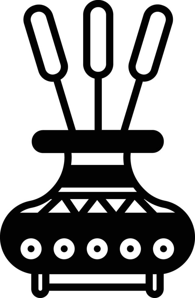 Incense glyph and line vector illustration