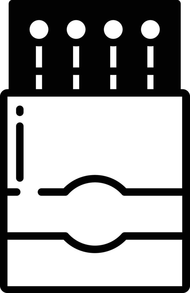 Matchbox glyph and line vector illustration