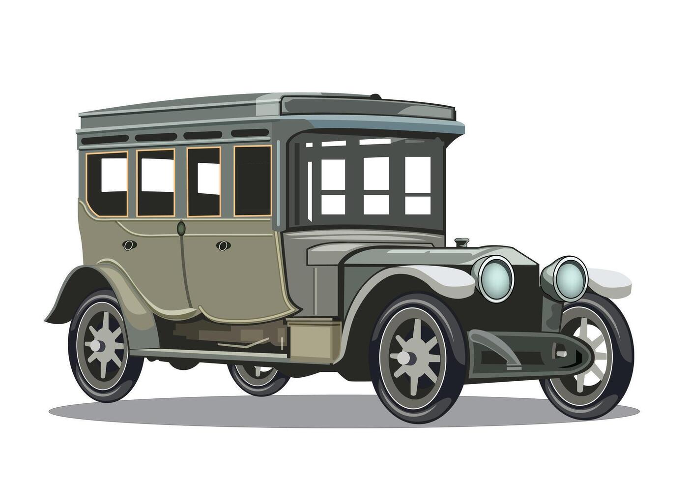 Old car classic vintage vector isolated on white background for background design.
