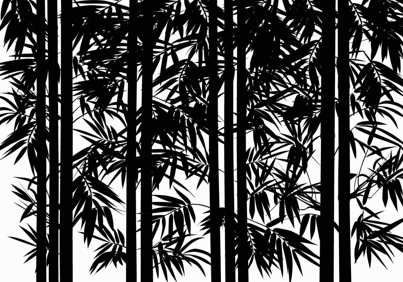 Bamboo tree silhouette vector for design element.