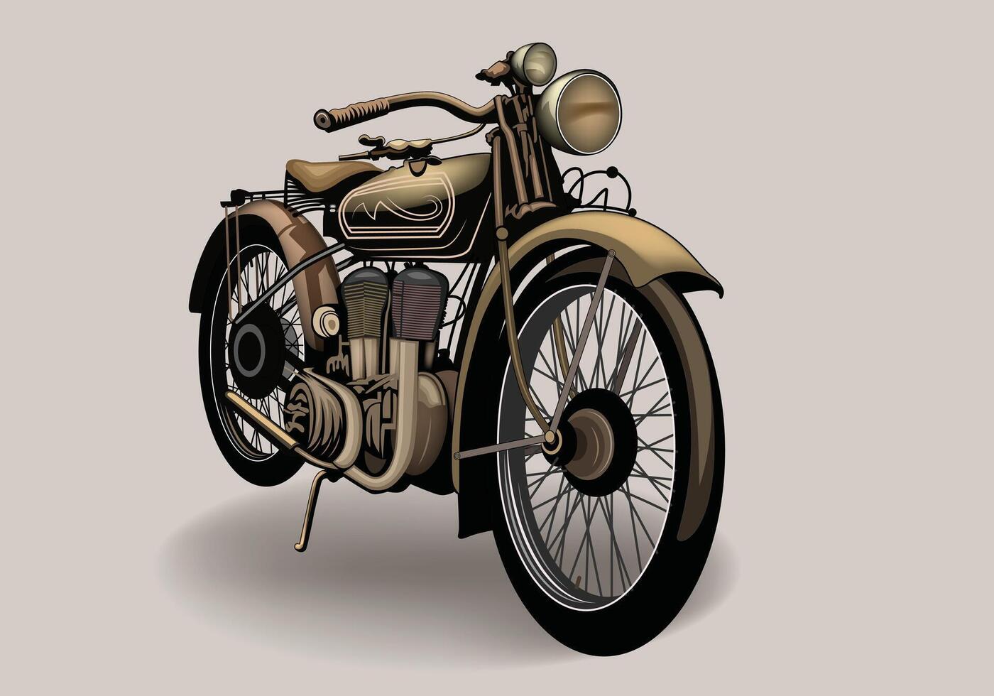 Motorcycle vintage vector for background design.