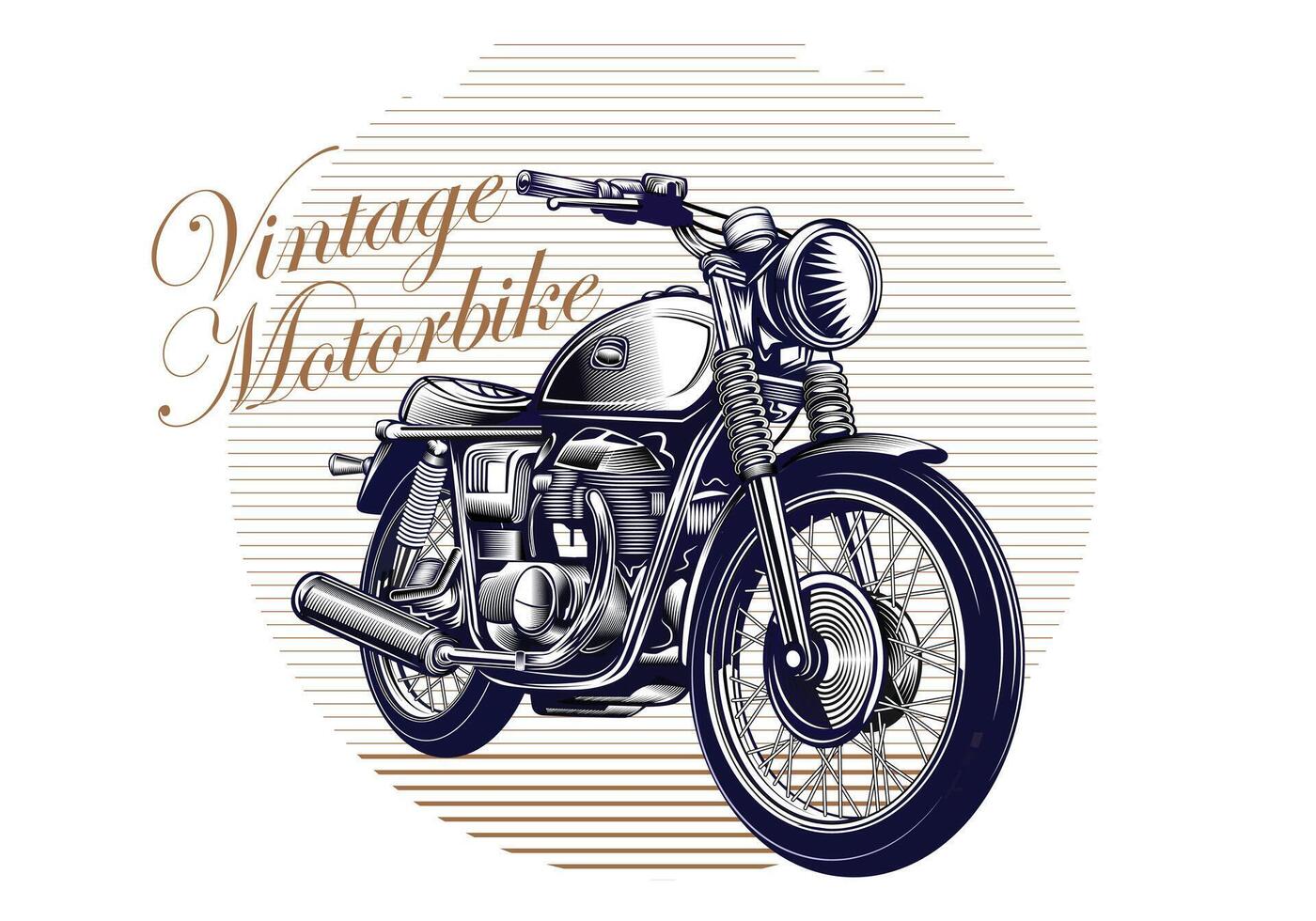 Clásico moto Arte línea vector para antecedentes diseño.