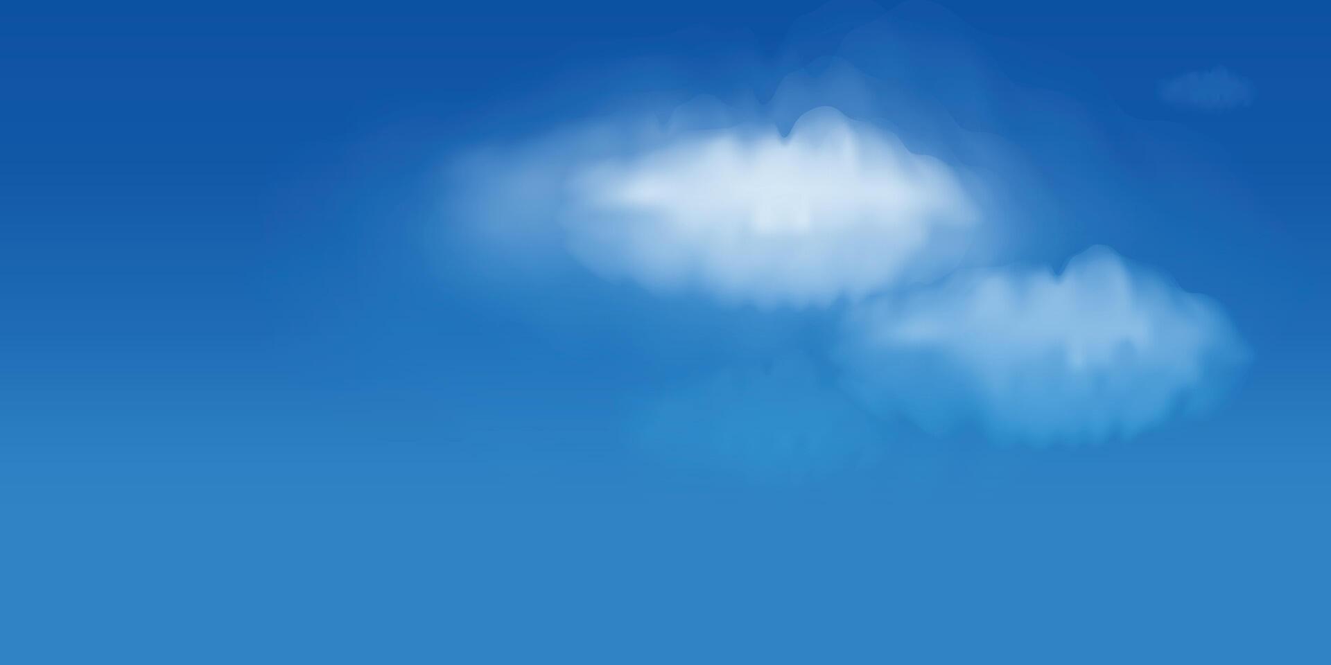 Blue sky white clouds vector for design element.