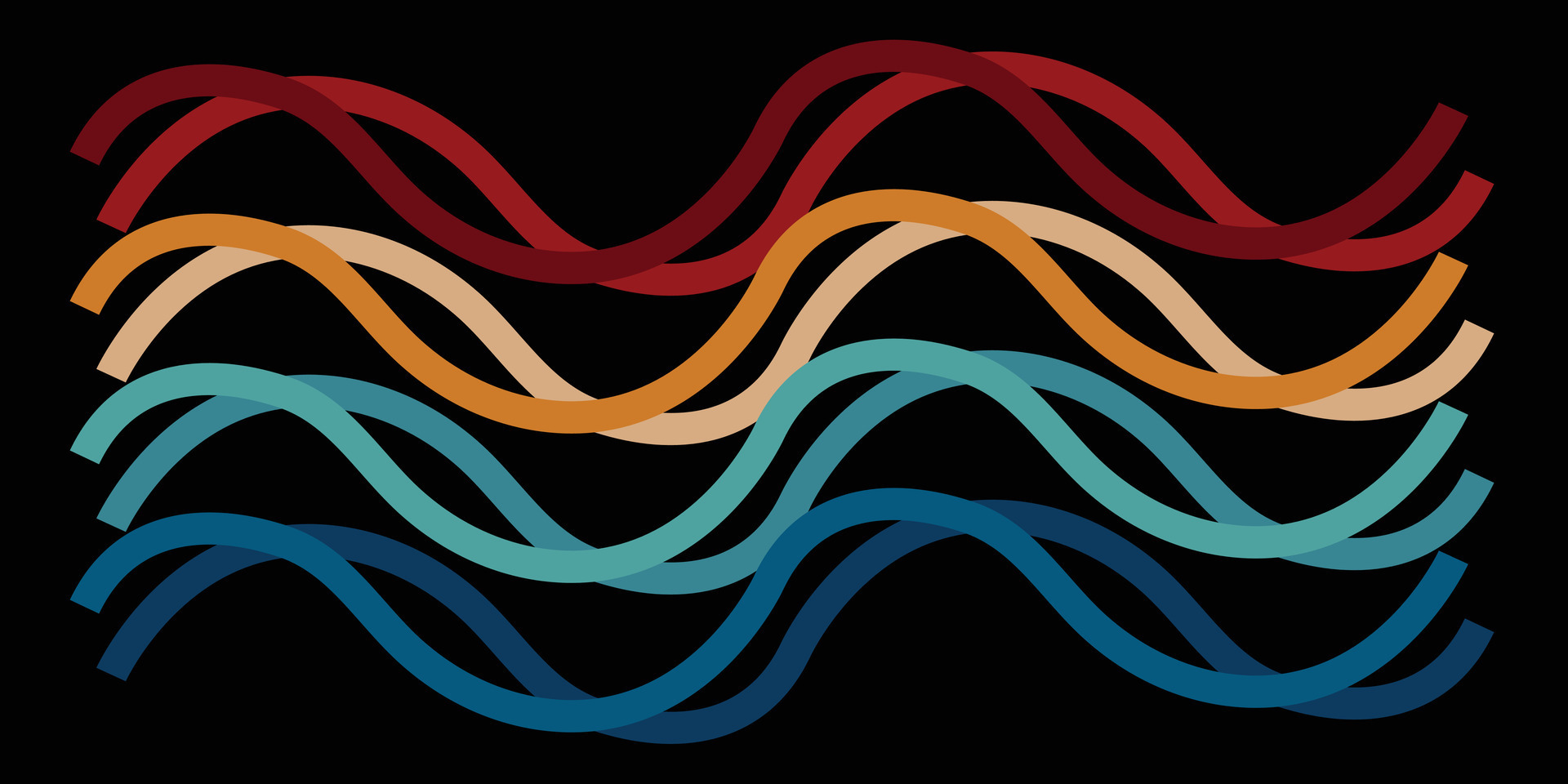 Multi color curve stripe shape vector for background design. 40302616 ...