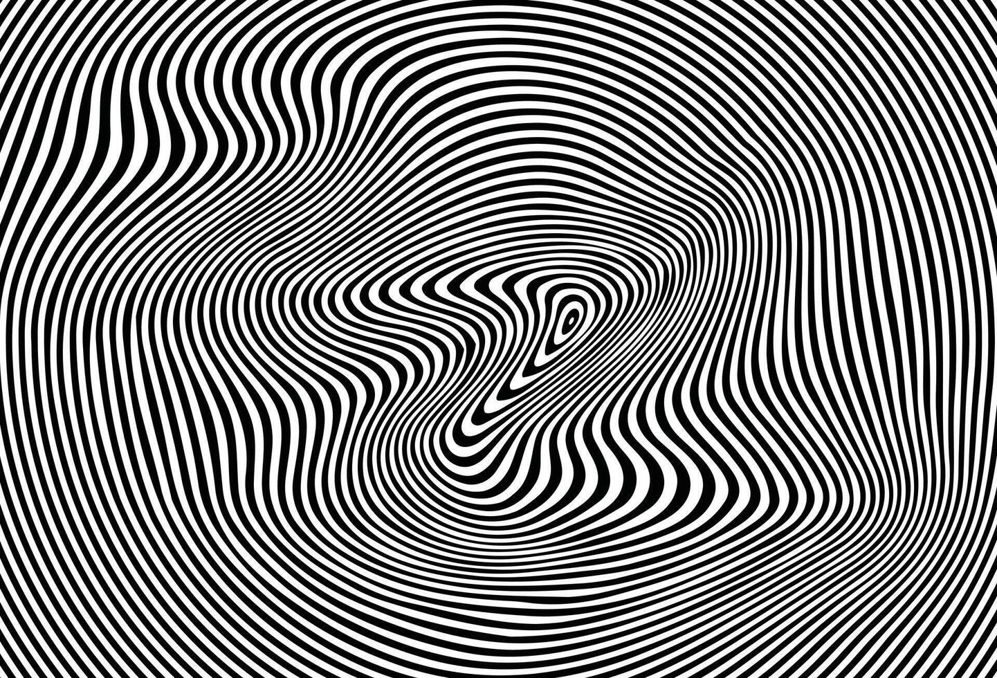 Fluid wavy lines black white vector for background design.