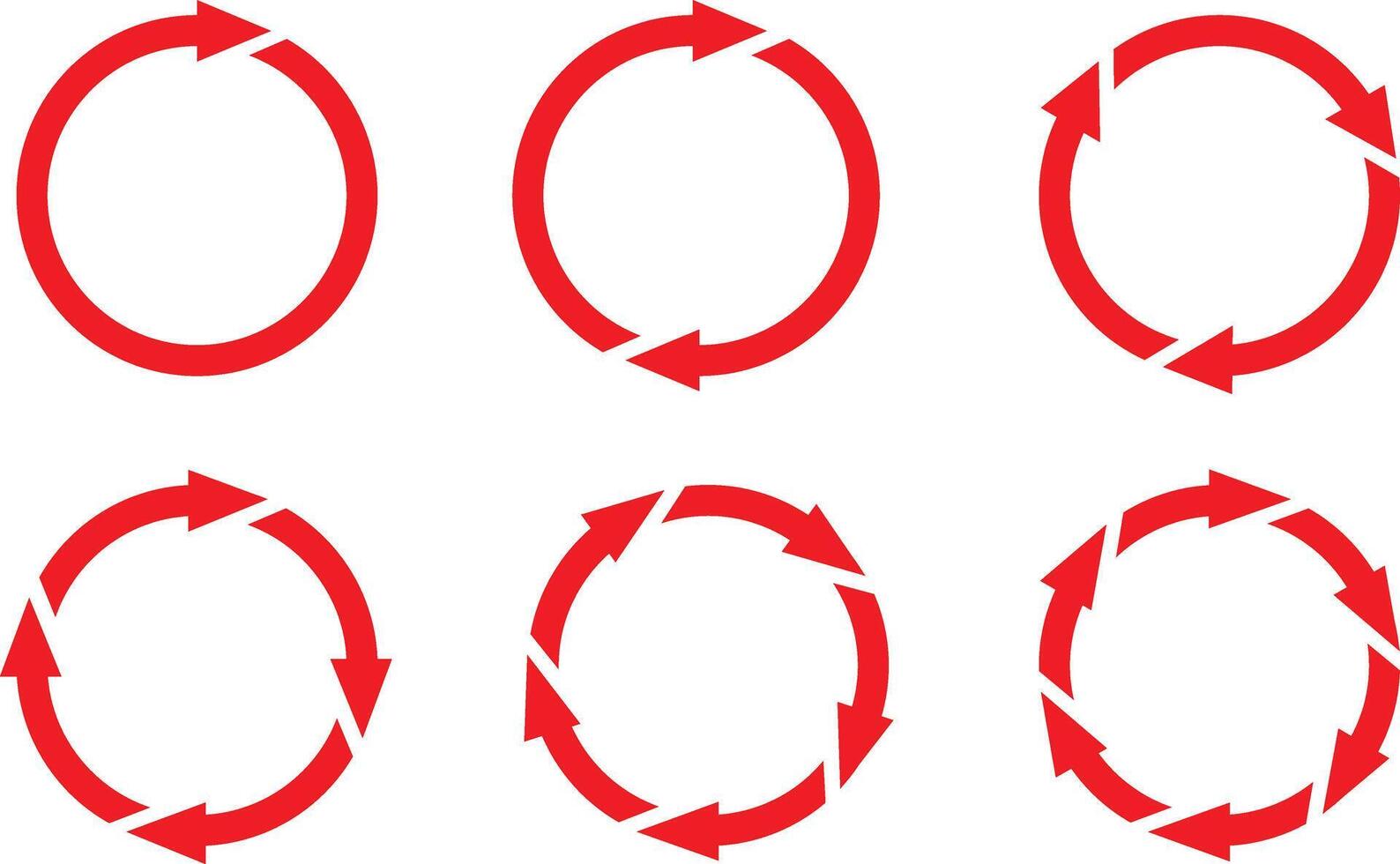 Spin circular arrow red color vector for background design.