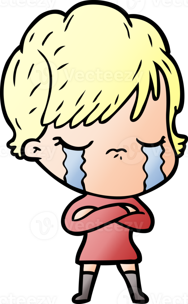 cartoon woman crying png