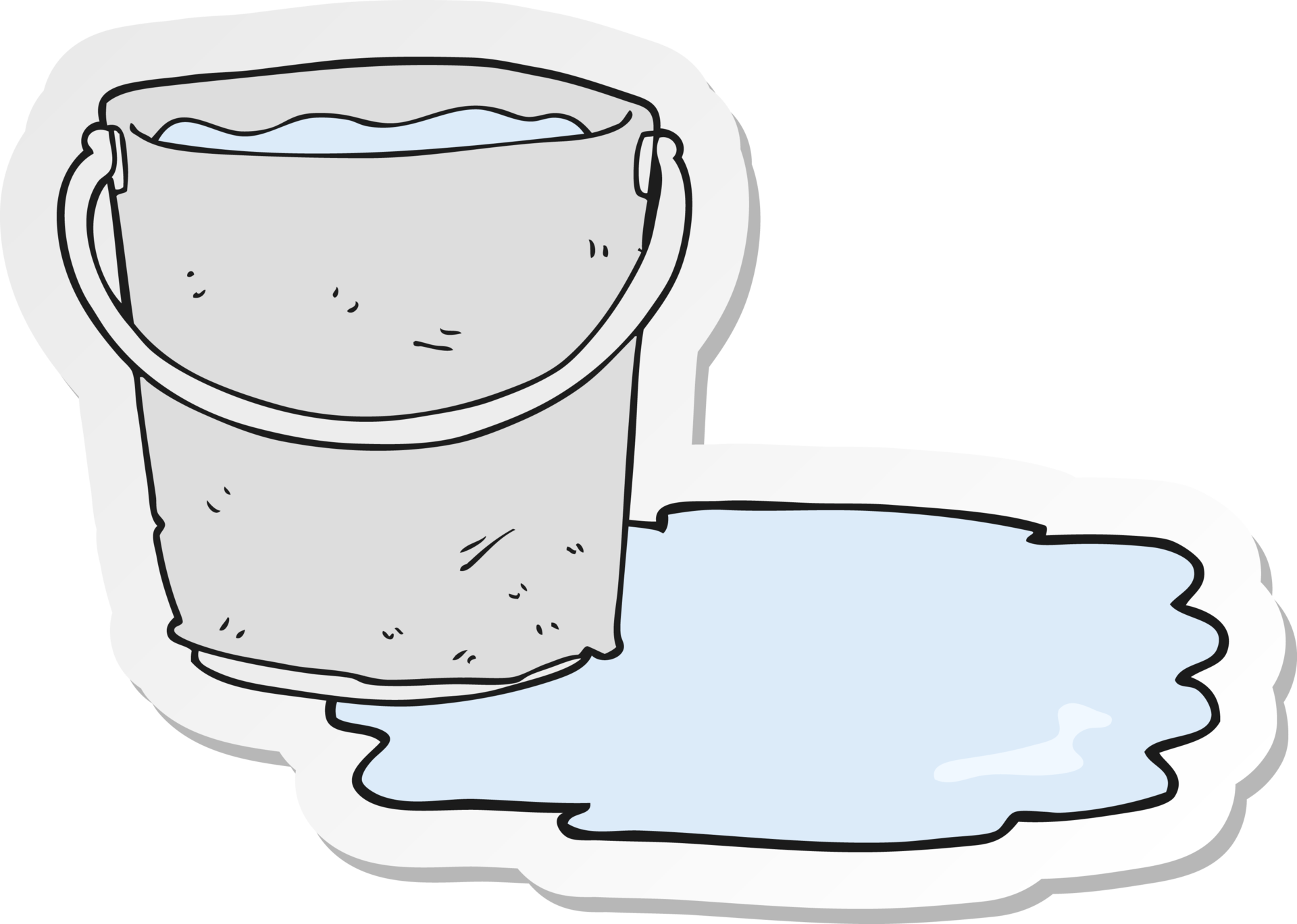 sticker of a cartoon bucket of water 40302890 PNG