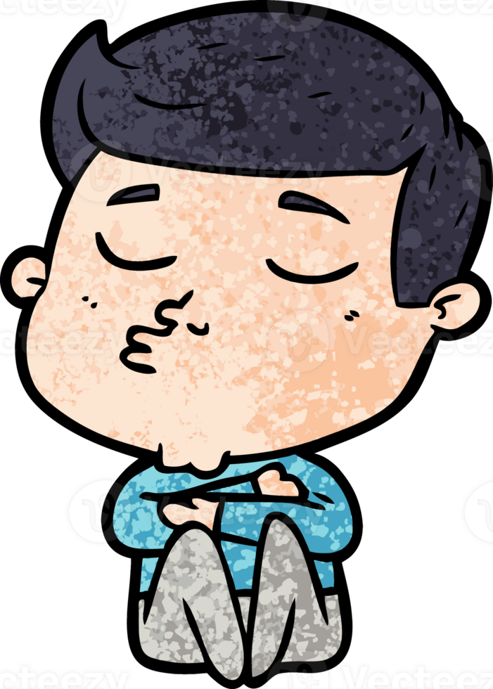 cartoon model guy pouting png