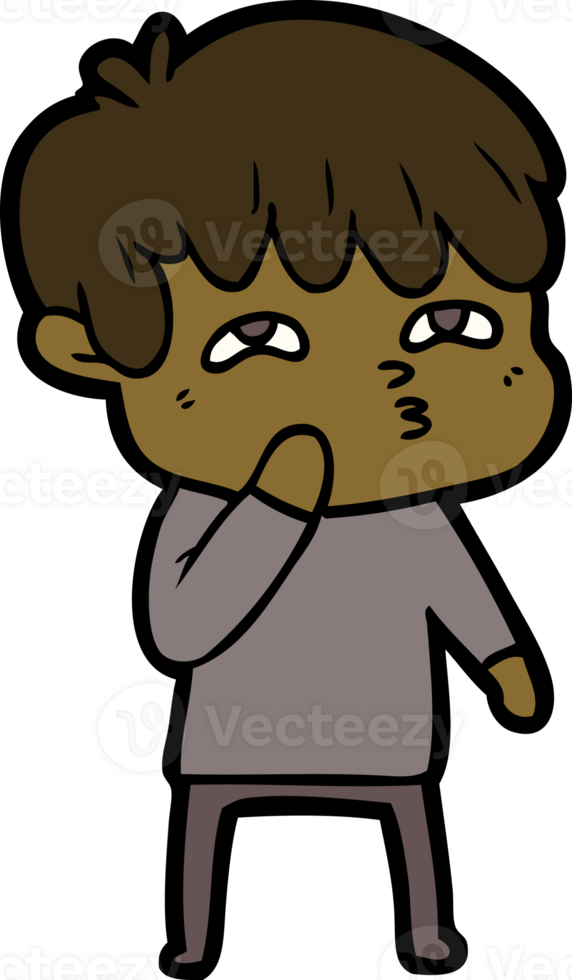cartoon curious man png