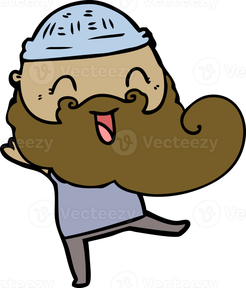 happy bearded man png