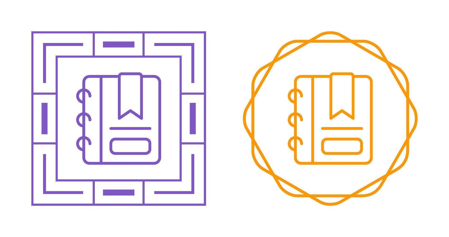 Writing pad with bookmark Vector Icon