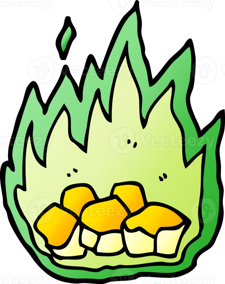 cartoon doodle spooky burning halloween coals png